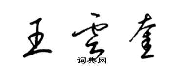 梁錦英王雲奎草書個性簽名怎么寫