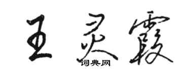 駱恆光王靈霞行書個性簽名怎么寫