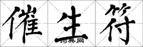 翁闓運催生符楷書怎么寫