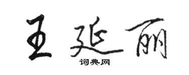 駱恆光王延麗行書個性簽名怎么寫