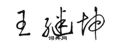 駱恆光王繼坤草書個性簽名怎么寫