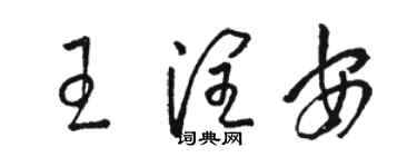 駱恆光王潤安草書個性簽名怎么寫