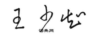 駱恆光王少知草書個性簽名怎么寫