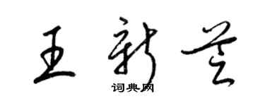 梁錦英王新芝草書個性簽名怎么寫