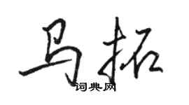 駱恆光馬拓行書個性簽名怎么寫