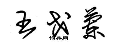 朱錫榮王戈蘭草書個性簽名怎么寫