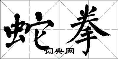 翁闓運蛇拳楷書怎么寫