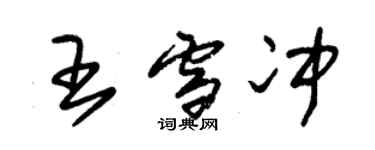 朱錫榮王雪沖草書個性簽名怎么寫