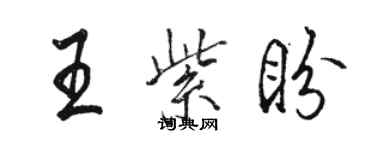 駱恆光王紫盼行書個性簽名怎么寫