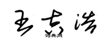 朱錫榮王吉浩草書個性簽名怎么寫