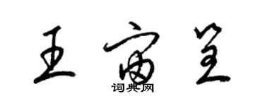 梁錦英王宙呈草書個性簽名怎么寫