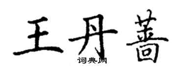 丁謙王丹薔楷書個性簽名怎么寫