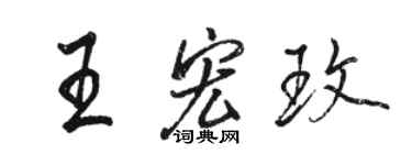 駱恆光王宏玫行書個性簽名怎么寫