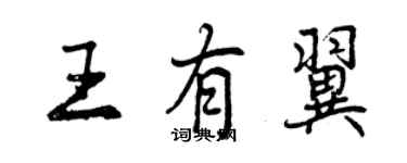 曾慶福王有翼行書個性簽名怎么寫