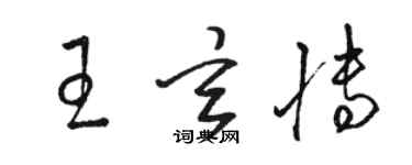 駱恆光王玄博草書個性簽名怎么寫