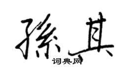 王正良孫其行書個性簽名怎么寫