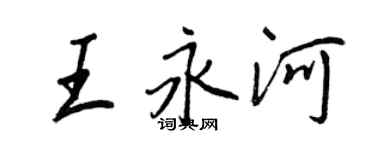 王正良王永河行書個性簽名怎么寫