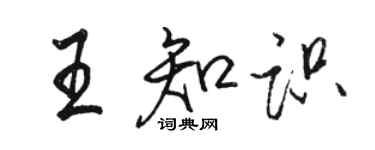 駱恆光王知識行書個性簽名怎么寫