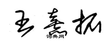 朱錫榮王熹拓草書個性簽名怎么寫