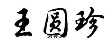 胡問遂王圓珍行書個性簽名怎么寫