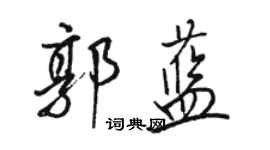 駱恆光郭藍行書個性簽名怎么寫