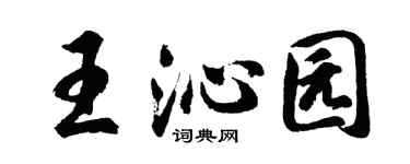 胡問遂王沁園行書個性簽名怎么寫