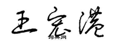 曾慶福王宏港草書個性簽名怎么寫