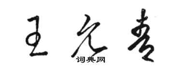 駱恆光王允青草書個性簽名怎么寫