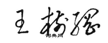 駱恆光王樹綱草書個性簽名怎么寫