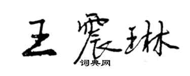 曾慶福王震琳行書個性簽名怎么寫