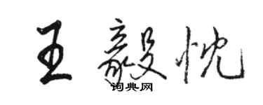 駱恆光王毅忱行書個性簽名怎么寫