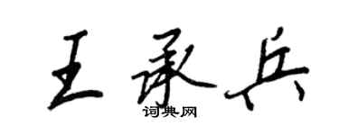 王正良王承兵行書個性簽名怎么寫