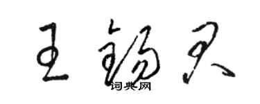 駱恆光王錫君草書個性簽名怎么寫