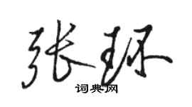 駱恆光張環行書個性簽名怎么寫