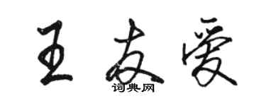 駱恆光王友愛行書個性簽名怎么寫