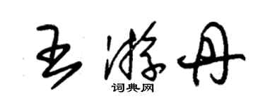 朱錫榮王游丹草書個性簽名怎么寫