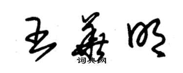 朱錫榮王華明草書個性簽名怎么寫