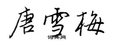 王正良唐雪梅行書個性簽名怎么寫