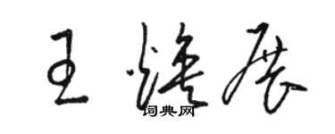 駱恆光王煥展草書個性簽名怎么寫