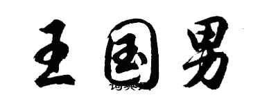 胡問遂王國男行書個性簽名怎么寫