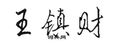 駱恆光王鎮財行書個性簽名怎么寫