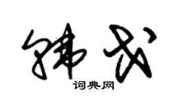 朱錫榮韓戈草書個性簽名怎么寫