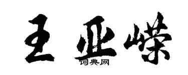 胡問遂王亞嶸行書個性簽名怎么寫