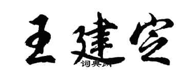 胡問遂王建定行書個性簽名怎么寫