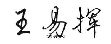 駱恆光王易揮行書個性簽名怎么寫