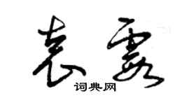 曾慶福袁霞草書個性簽名怎么寫