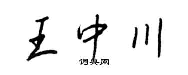 王正良王中川行書個性簽名怎么寫