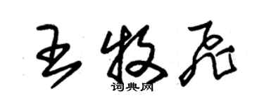 朱錫榮王牧飛草書個性簽名怎么寫