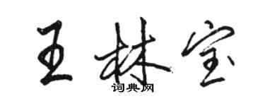 駱恆光王林寶行書個性簽名怎么寫
