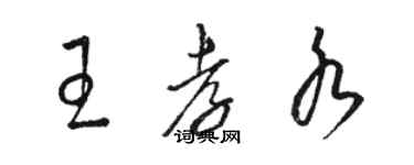 駱恆光王孝水草書個性簽名怎么寫